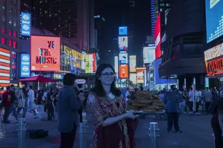 Türk simidi ve çayı, "Anadoludakiler" projesiyle Times Meydanı'na taşındı