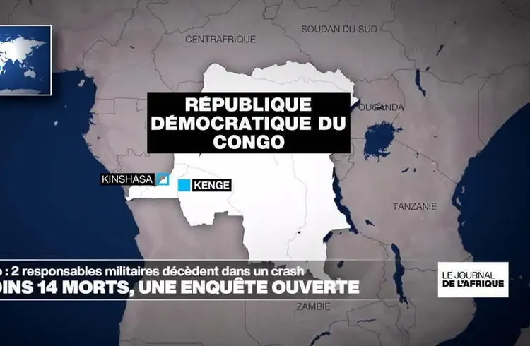 RD Congo, au Moins 14 Morts dans UN Crash D'Avion Dont 2 Responsables Militaires