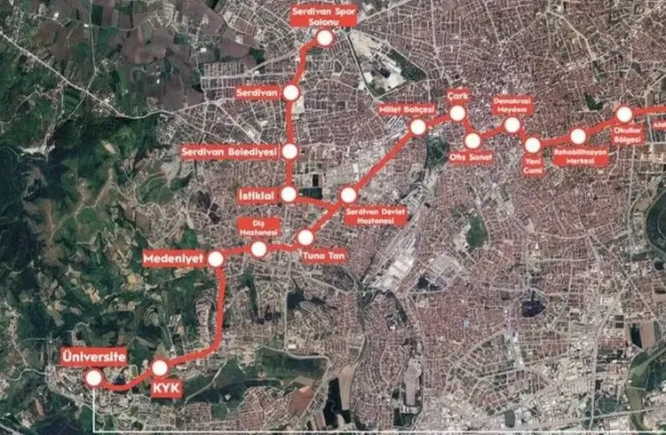 Sakarya'ya 15,2 Kilometrelik Yeni Tramvay Hattı Geliyor