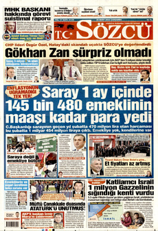 SÖZCÜ 20 Mart 2024 gazete manşeti