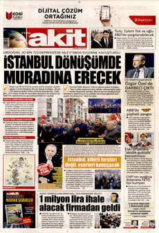 YENİ AKİT 20 Mart 2024 gazete manşeti