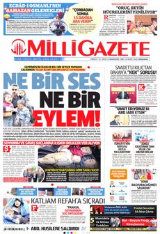 MİLLİ GAZETE 20 Mart 2024 gazete manşeti