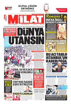 MİLAT 20 Mart 2024 gazete manşeti