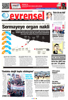 EVRENSEL 20 Mart 2024 gazete manşeti