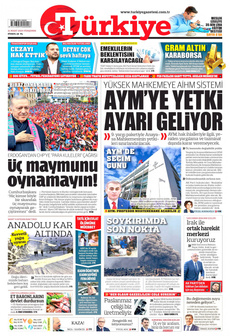 TÜRKİYE GAZETESİ 21 Mart 2024 gazete manşeti