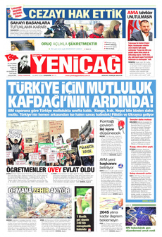 YENİÇAĞ 21 Mart 2024 gazete manşeti