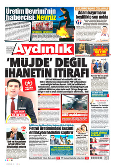 AYDINLIK GAZETESİ 21 Mart 2024 gazete manşeti