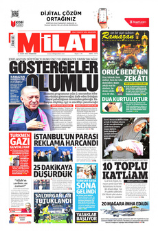 MİLAT 21 Mart 2024 gazete manşeti