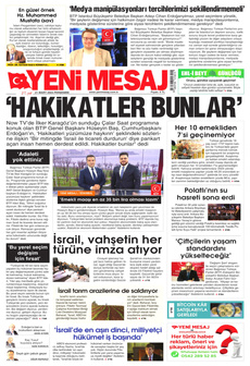 YENİ MESAJ 21 Mart 2024 gazete manşeti