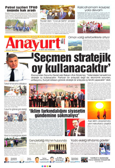 ANAYURT 21 Mart 2024 gazete manşeti