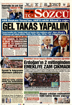 SÖZCÜ 25 Mart 2024 gazete manşeti