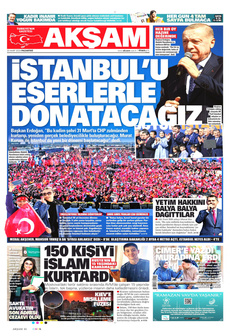 AKŞAM 25 Mart 2024 gazete manşeti