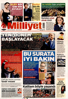 MİLLİYET 25 Mart 2024 gazete manşeti
