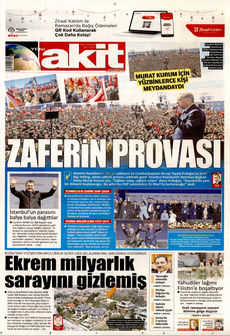 YENİ AKİT 25 Mart 2024 gazete manşeti