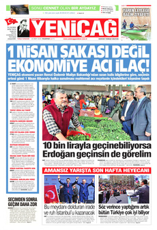 YENİÇAĞ 25 Mart 2024 gazete manşeti