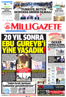MİLLİ GAZETE 25 Mart 2024 gazete manşeti