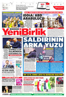 YENİBİRLİK 25 Mart 2024 gazete manşeti