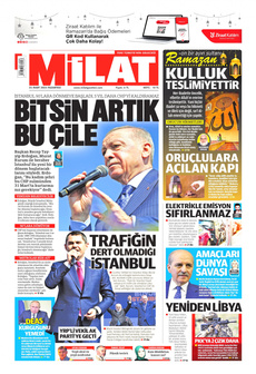 MİLAT 25 Mart 2024 gazete manşeti