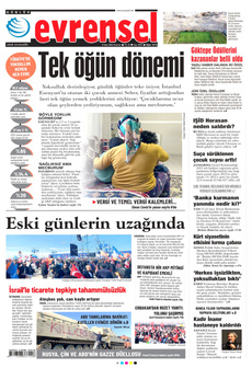 EVRENSEL 25 Mart 2024 gazete manşeti
