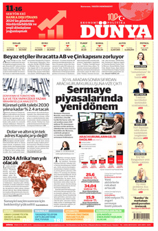 DÜNYA 25 Mart 2024 gazete manşeti