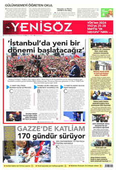 YENİ SÖZ GAZETESİ 25 Mart 2024 gazete manşeti