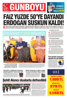 GÜNBOYU 25 Mart 2024 gazete manşeti
