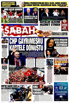 SABAH 26 Mart 2024 gazete manşeti