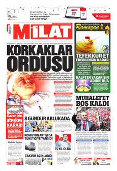 MİLAT 26 Mart 2024 gazete manşeti