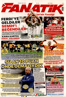 FANATİK 26 Mart 2024 gazete manşeti