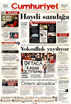 CUMHURİYET 31 Mart 2024 gazete manşeti