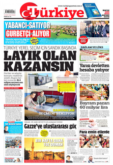 TÜRKİYE GAZETESİ 31 Mart 2024 gazete manşeti