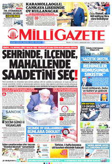 MİLLİ GAZETE 31 Mart 2024 gazete manşeti