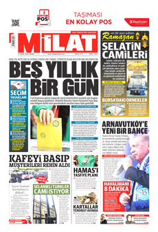 MİLAT 31 Mart 2024 gazete manşeti