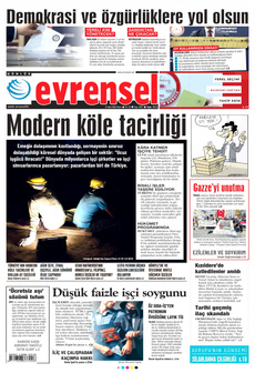 EVRENSEL 31 Mart 2024 gazete manşeti