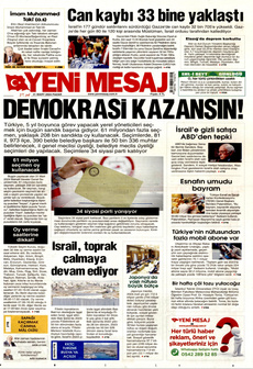 YENİ MESAJ 31 Mart 2024 gazete manşeti