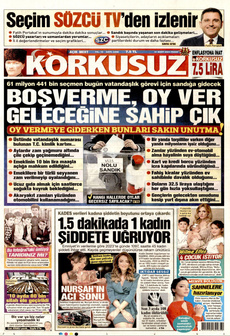 KORKUSUZ 31 Mart 2024 gazete manşeti
