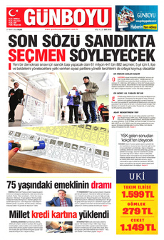 GÜNBOYU 31 Mart 2024 gazete manşeti
