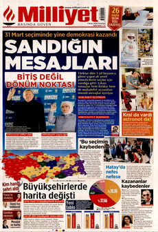 MİLLİYET 1 Nisan 2024 gazete manşeti