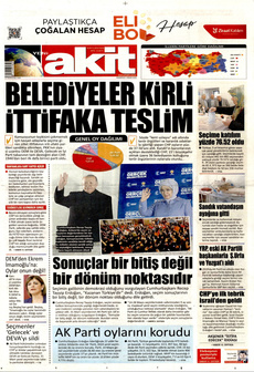 YENİ AKİT 1 Nisan 2024 gazete manşeti