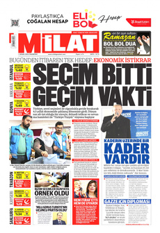 MİLAT 1 Nisan 2024 gazete manşeti