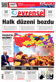 EVRENSEL 1 Nisan 2024 gazete manşeti