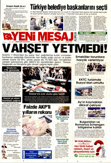 YENİ MESAJ 1 Nisan 2024 gazete manşeti