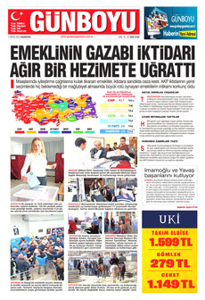 GÜNBOYU 1 Nisan 2024 gazete manşeti