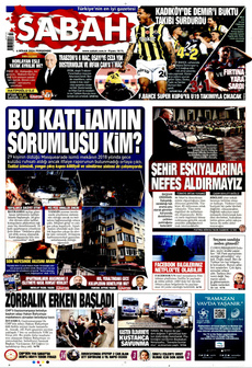 SABAH 4 Nisan 2024 gazete manşeti