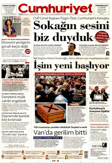CUMHURİYET 4 Nisan 2024 gazete manşeti