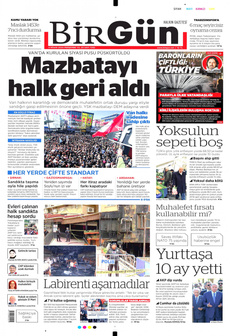 BİRGÜN 4 Nisan 2024 gazete manşeti