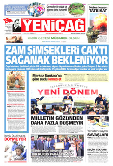 YENİÇAĞ 5 Nisan 2024 gazete manşeti