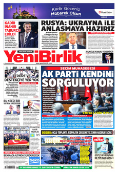 YENİBİRLİK 5 Nisan 2024 gazete manşeti