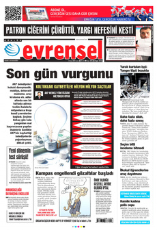 EVRENSEL 5 Nisan 2024 gazete manşeti