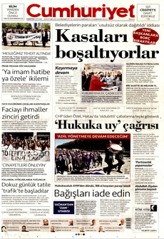CUMHURİYET 6 Nisan 2024 gazete manşeti